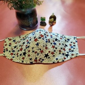 $9 each handmade face mask 4th of July white and b